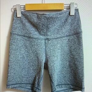 Women's Gray Athletic Bike Shorts - High Waist Performance